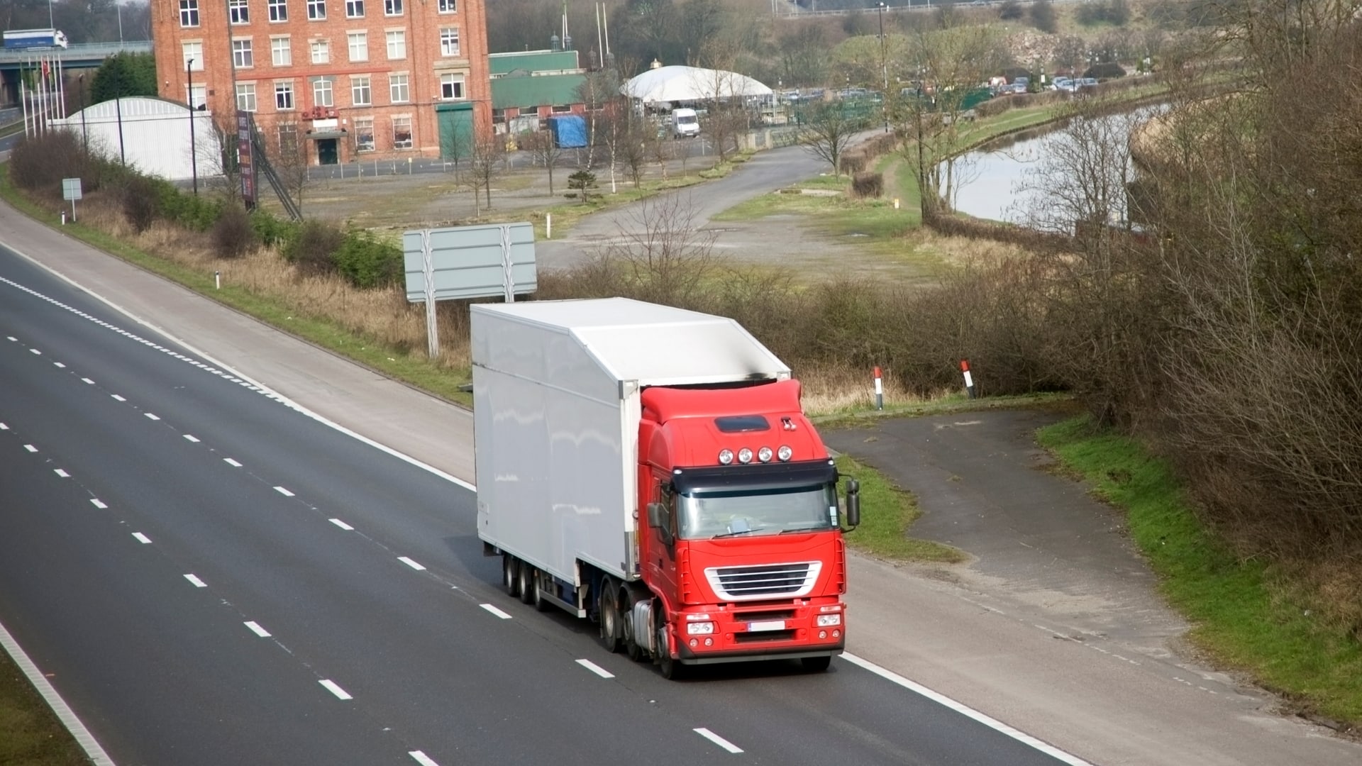 hgv lorry on road